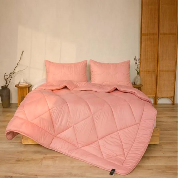 Фото - Набор одеяло евро + 2 подушки MirSon Шелковый Всесезонный №1752 Eco Light Coral 220x240 + 50x70 средние (2200003710977)